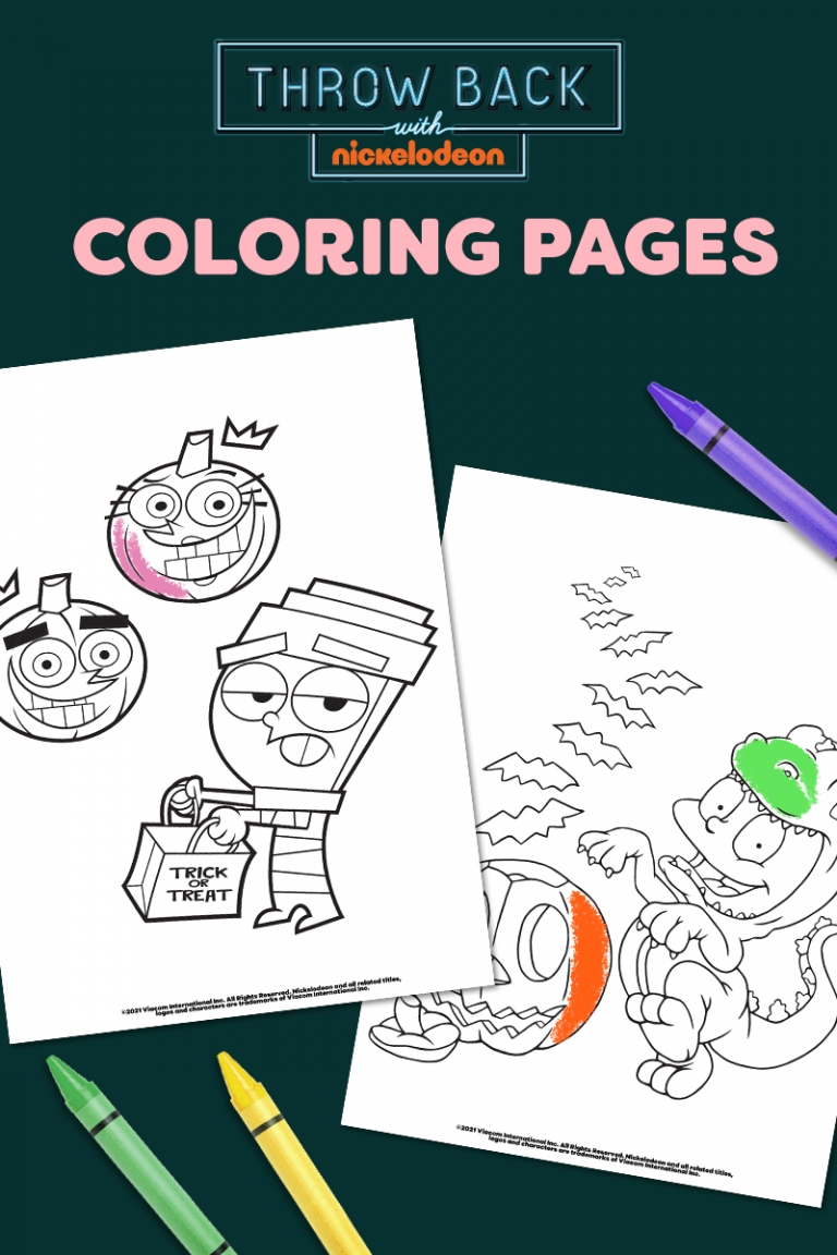 Nickelodeon Throwback Halloween Coloring Pack | Nickelodeon Parents