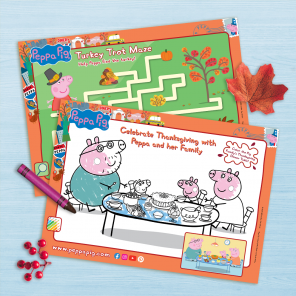 Peppa Pig Thanksgiving Activity Pack