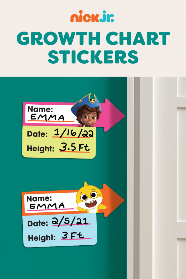 Print Out These Nick Jr. Growth Chart Stickers | Nickelodeon Parents