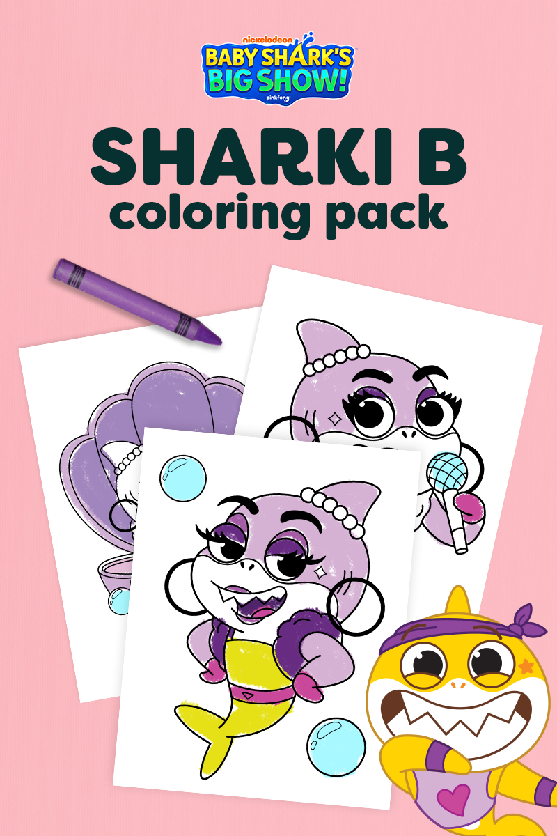 Sharki B Coloring Pack Header