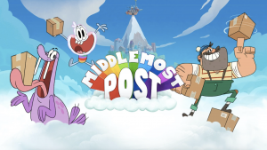 Promo photo with characters (from left to right), Russel, Parker J. Cloud, and Angus