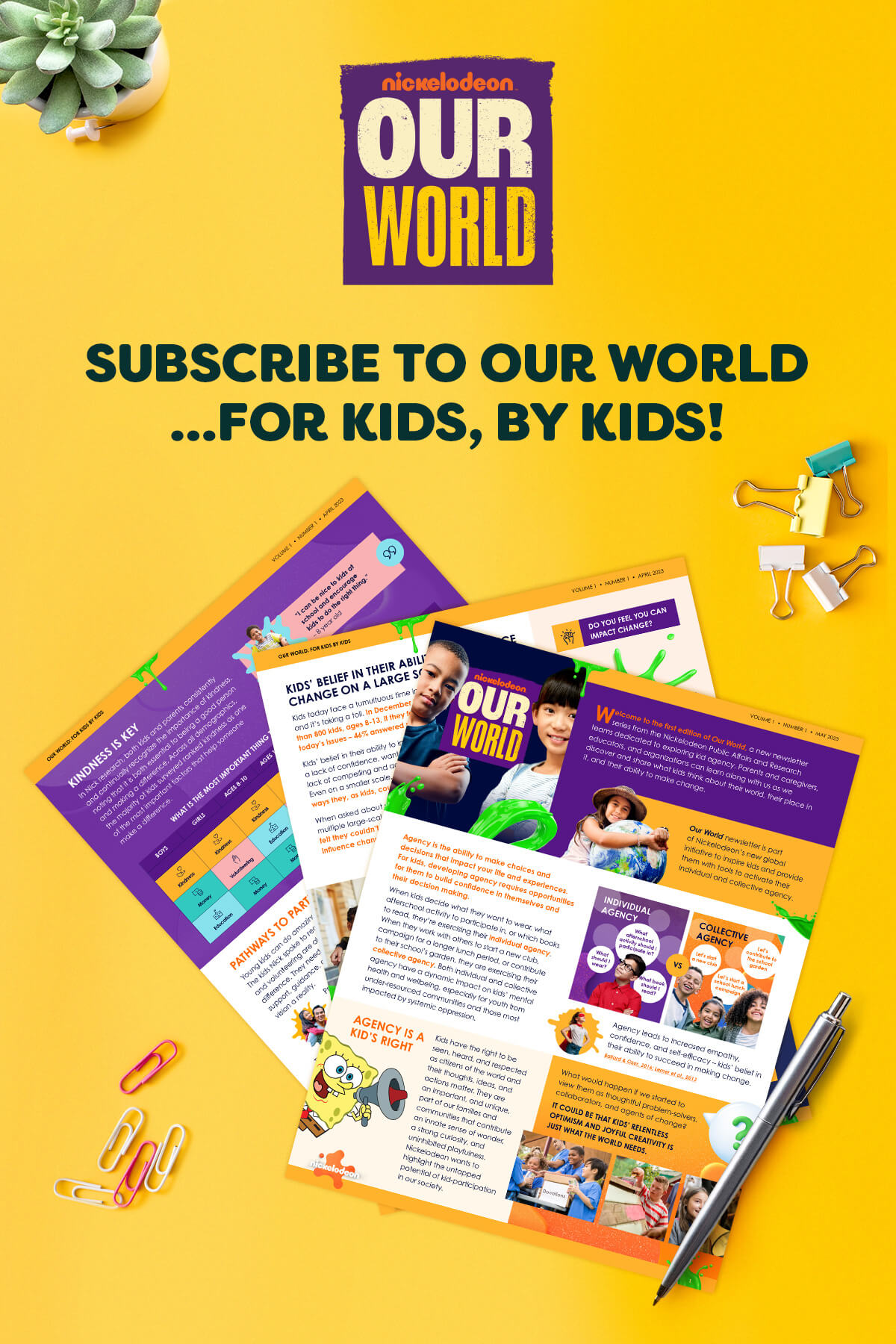 Subscribe to Our World... For Kids, By Kids!