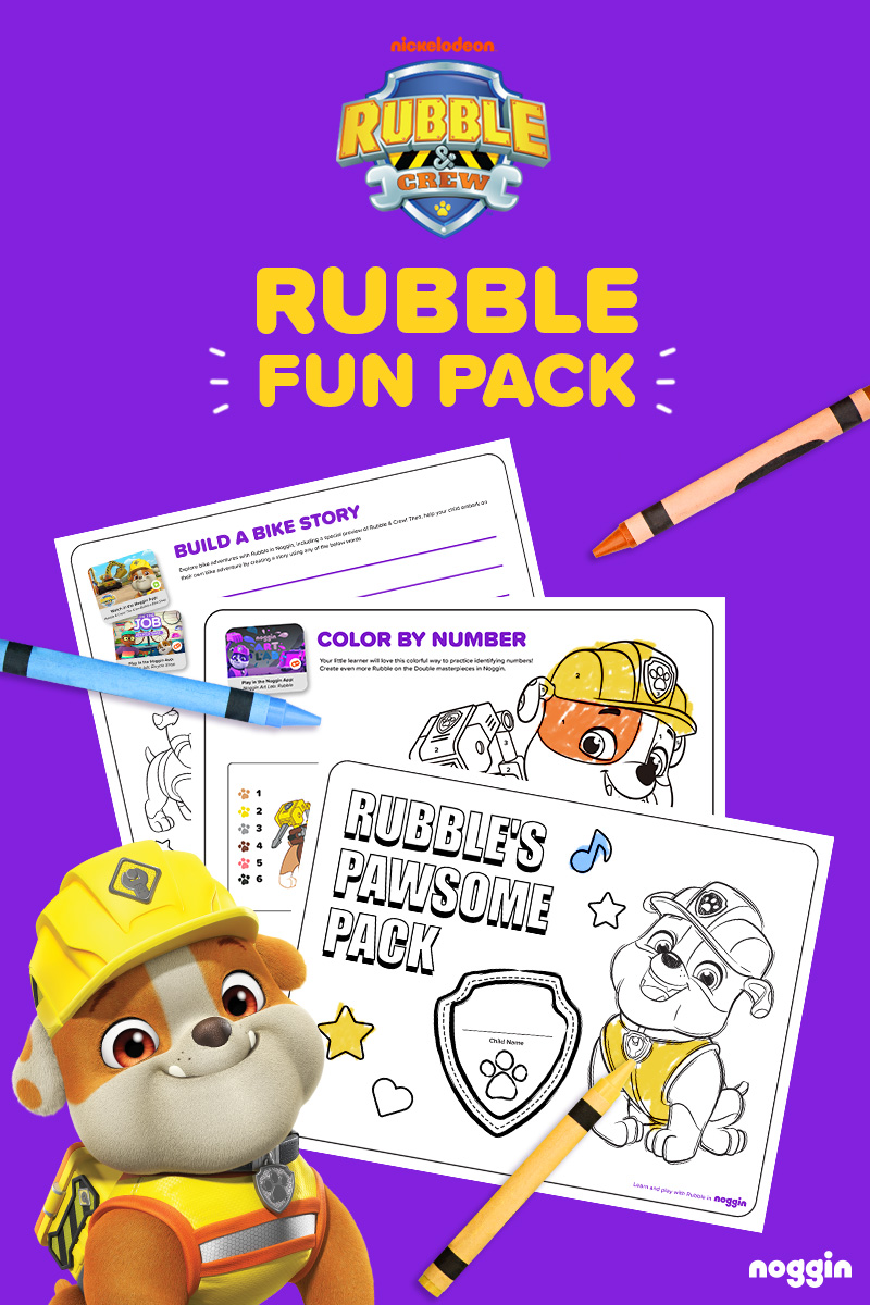 PAW Patrol Rubble Activity Pack from Noggin