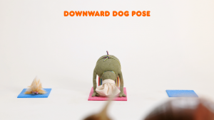 Do Downward Dog with Tiny Chef! 