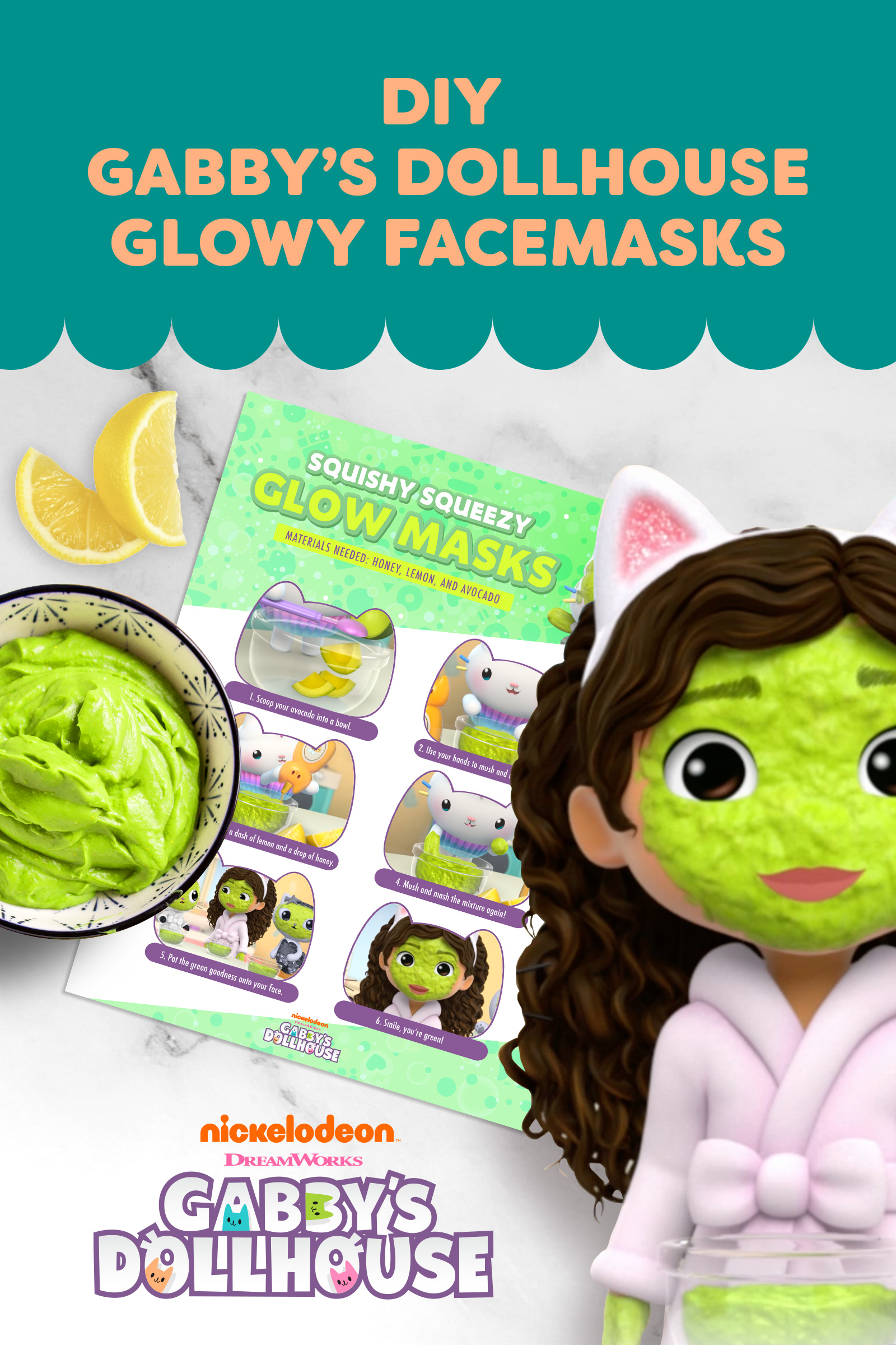Gabby's Dollhouse Glow DIY Face Masks